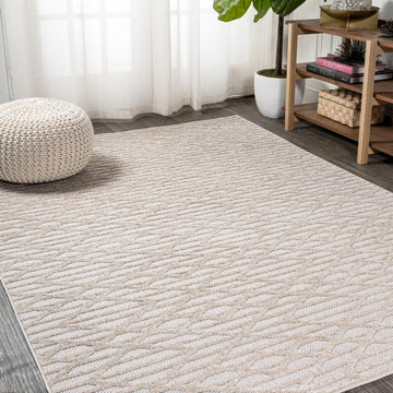 Ararat High-low Pile Moroccan Diamond Modern Indoor/outdoor Area Rug